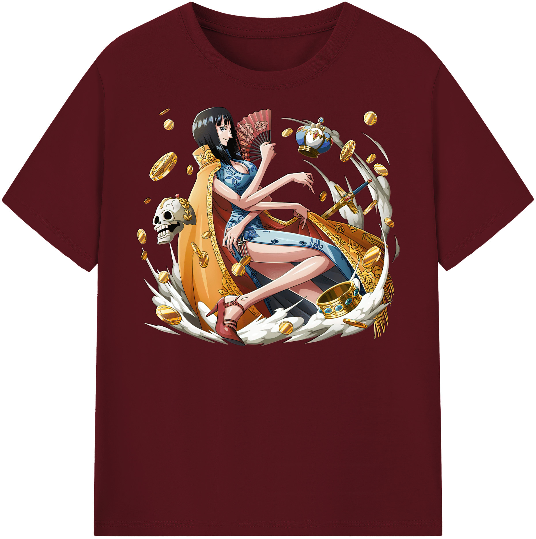 ワンピース ニコ・ロビン ONE PIECE Nico Robin 綿100％半袖Tシャツ（フロントプリント）